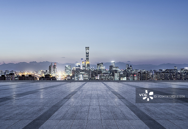 北京CBD夜景图片素材