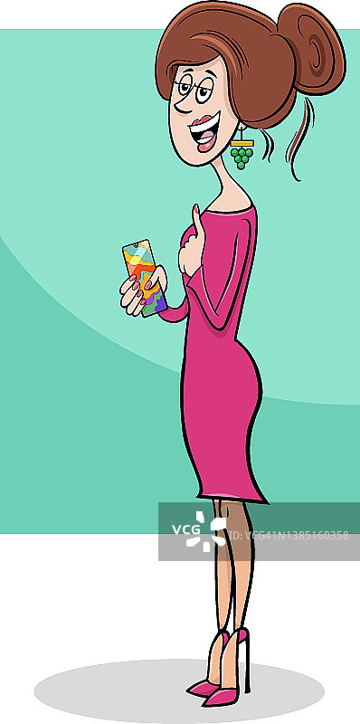 漂亮的年轻卡通女性角色图片素材