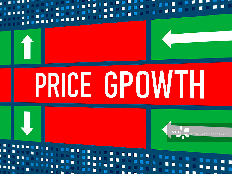 显示屏上的价格增长文字图片素材