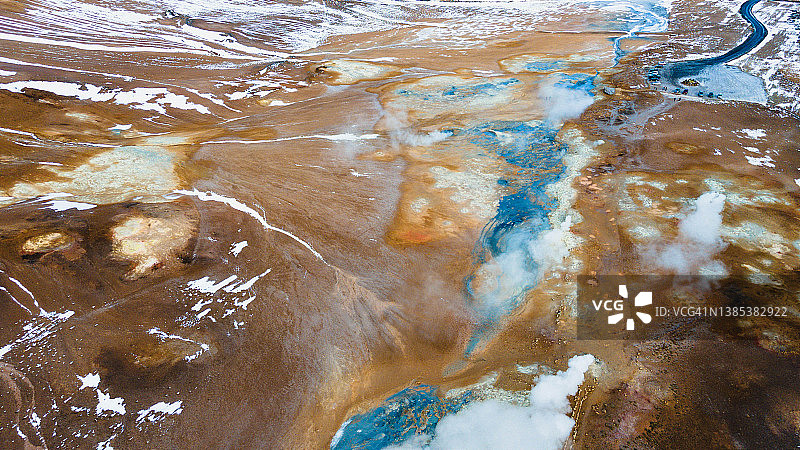 冰岛北部纳马夫贾尔地热区图片素材