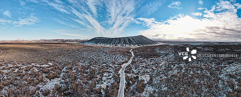 Hverfjall火山口图片素材