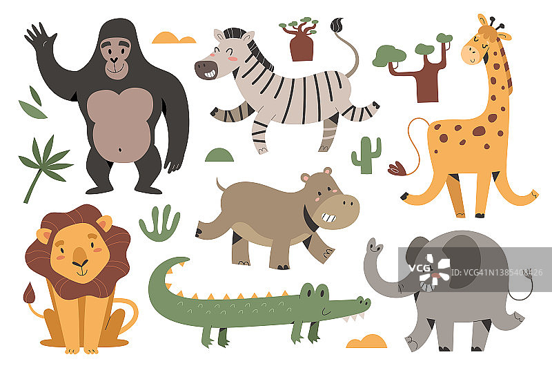 非洲动物合集：可爱的野生动物图片素材