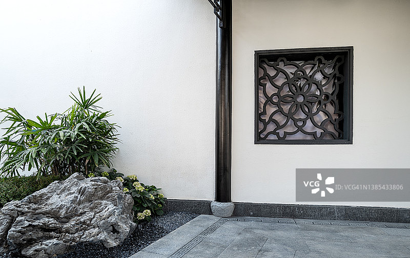 中国传统园林建筑一角图片素材