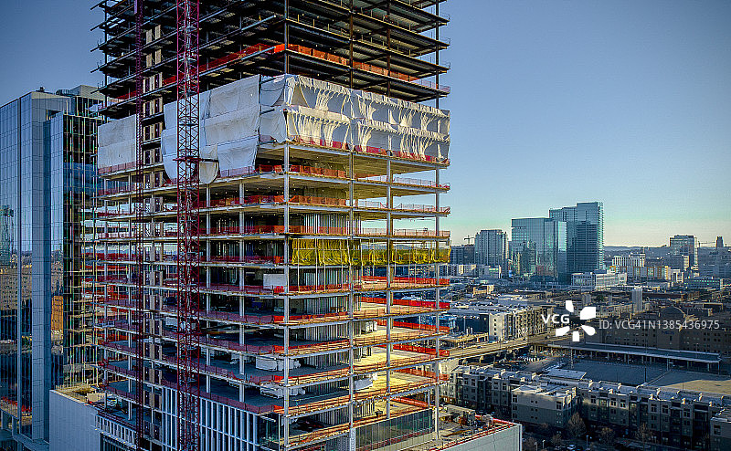 现代建筑天际线图片素材