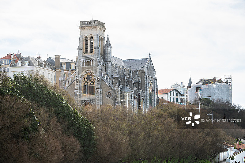 比亚里茨圣欧仁妮教堂图片素材