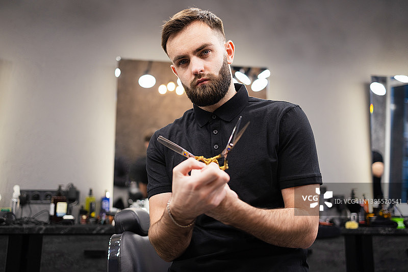 理发师在工作场所图片素材