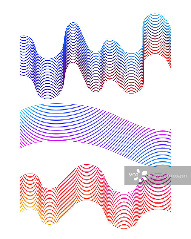 抽象波浪细线图片素材