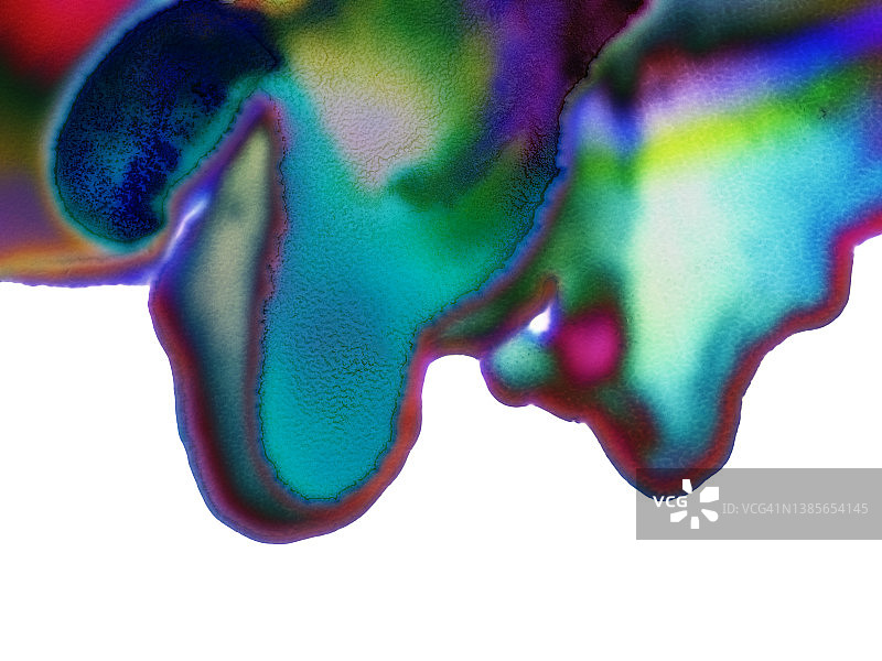 白色画布酒精墨水多色纹理抽象背景图片素材