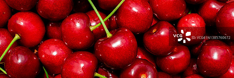 香甜成熟的樱桃banner图片素材