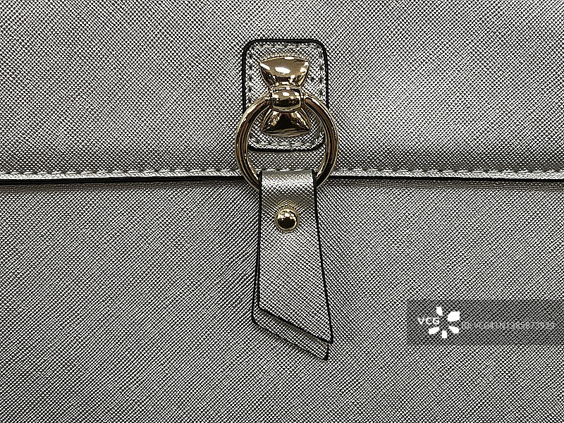 灰色女士手提包翻盖上的装饰细节图片素材