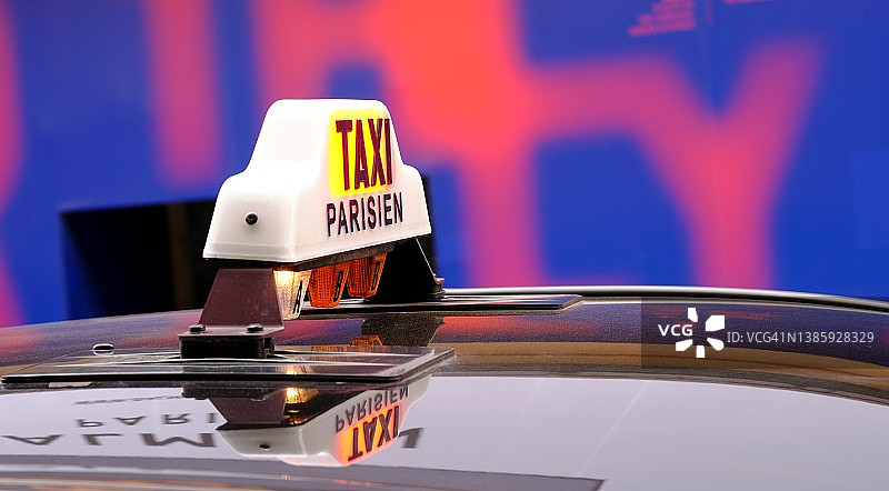 巴黎出租车标志图片素材