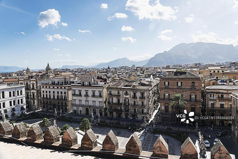 意大利西西里岛巴勒莫老城区景观图片素材
