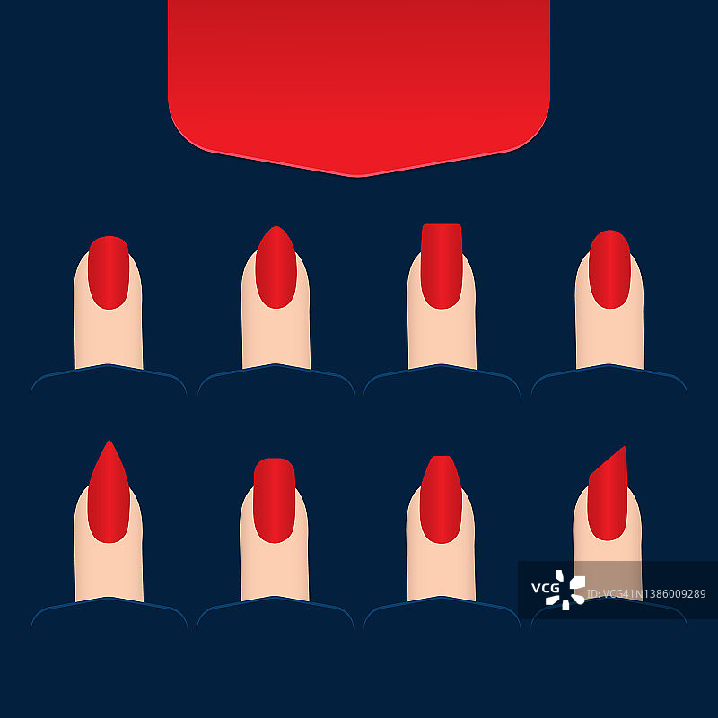 美甲形状插画图片素材