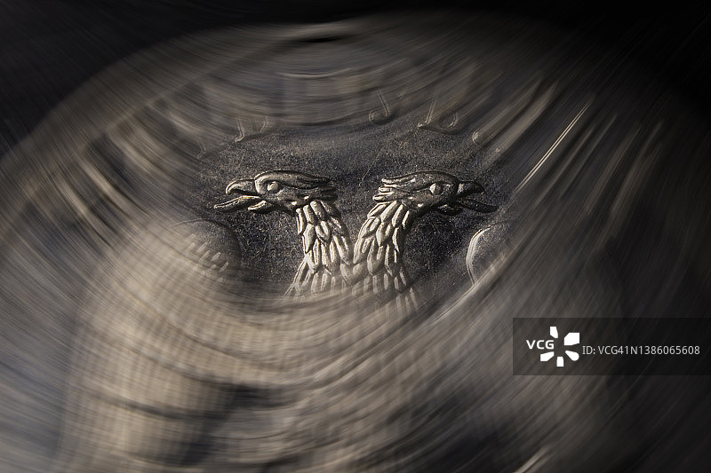 俄罗斯货币：5卢布硬币图片素材