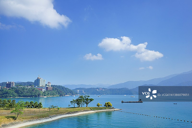 日月潭风光图片素材