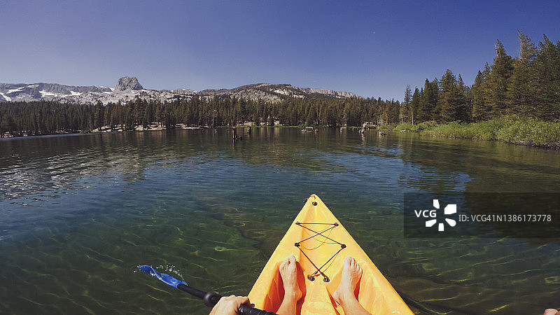 美国西南部夏季旅行：皮划艇休闲区视角图片素材