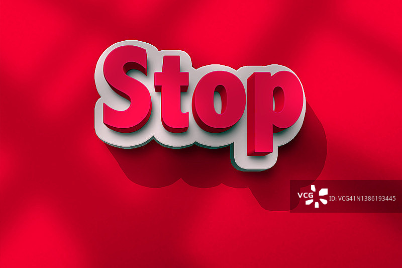 红色背景上的停止信息图片素材