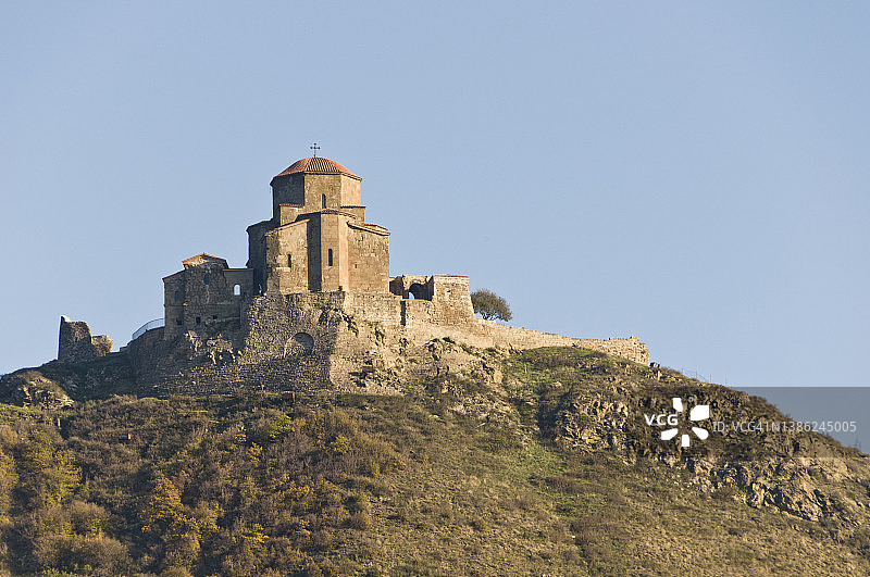 姆茨赫塔的格鲁吉亚东正教修道院（季瓦里修道院，高加索地区）图片素材