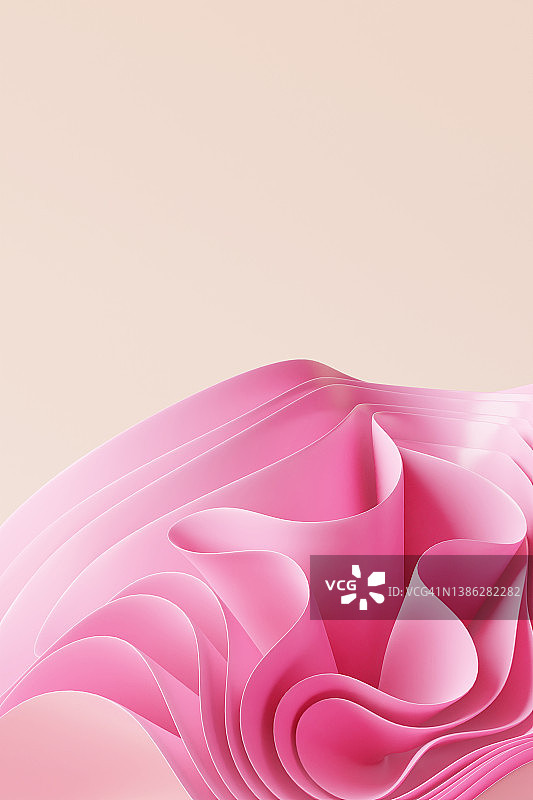 数字化粉色波浪抽象背景（顶部有复制空间）图片素材