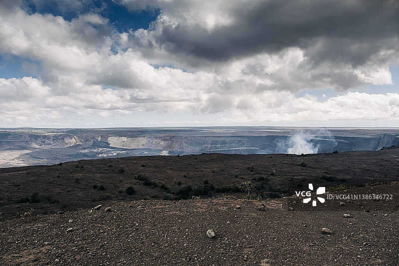 夏威夷基拉韦厄火山喷出蒸汽图片素材
