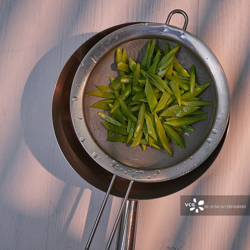 焯水煮熟的豆类图片素材