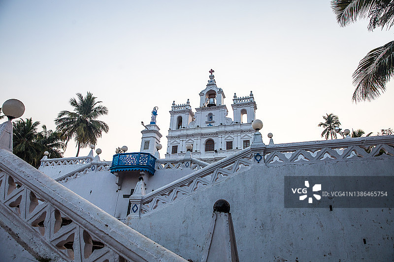 果阿邦帕纳吉圣母无染原罪教堂的建筑景观图片素材
