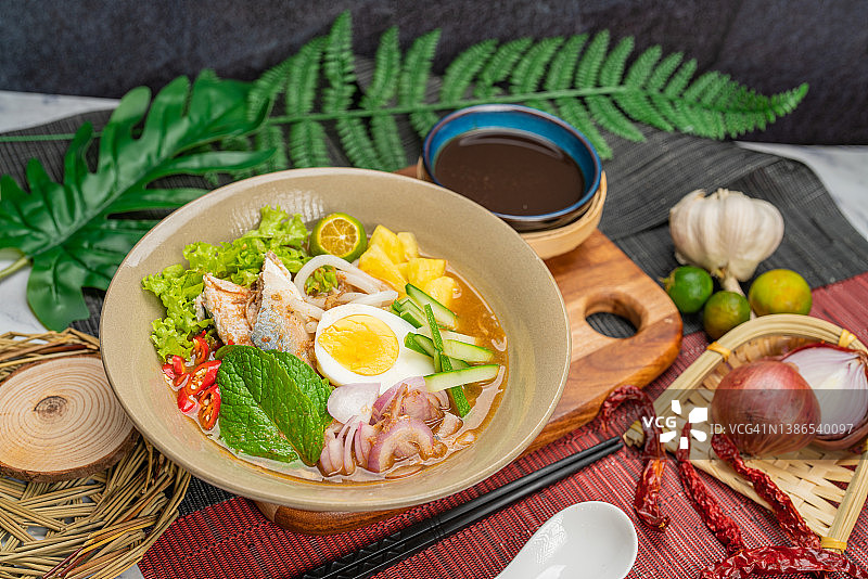 一碗叻沙汤面图片素材