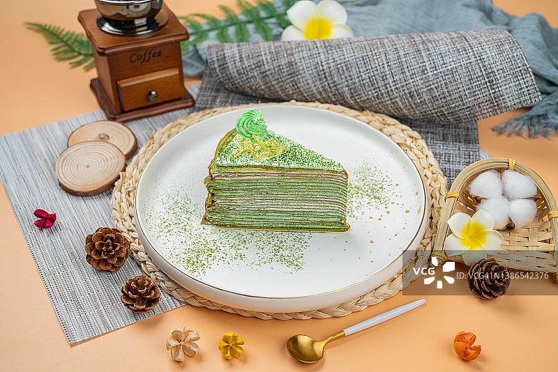 香草千层蛋糕图片素材