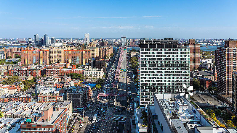 纽约曼哈顿下东区高角度视图图片素材