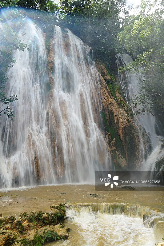 利蒙瀑布图片素材