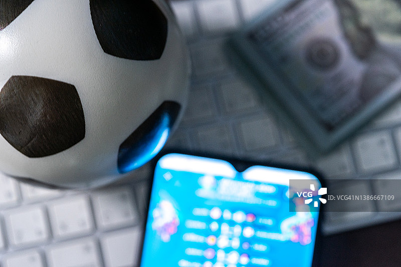 足球博彩盈利概念图片素材