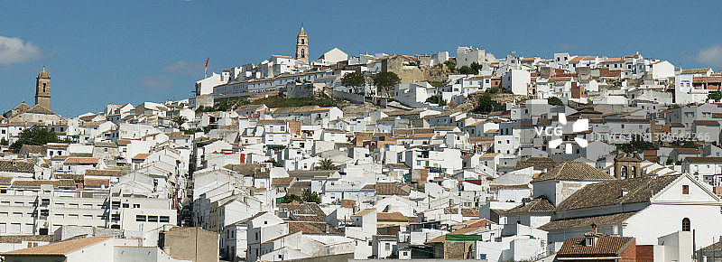 西班牙科尔多瓦巴埃纳镇全景图片素材