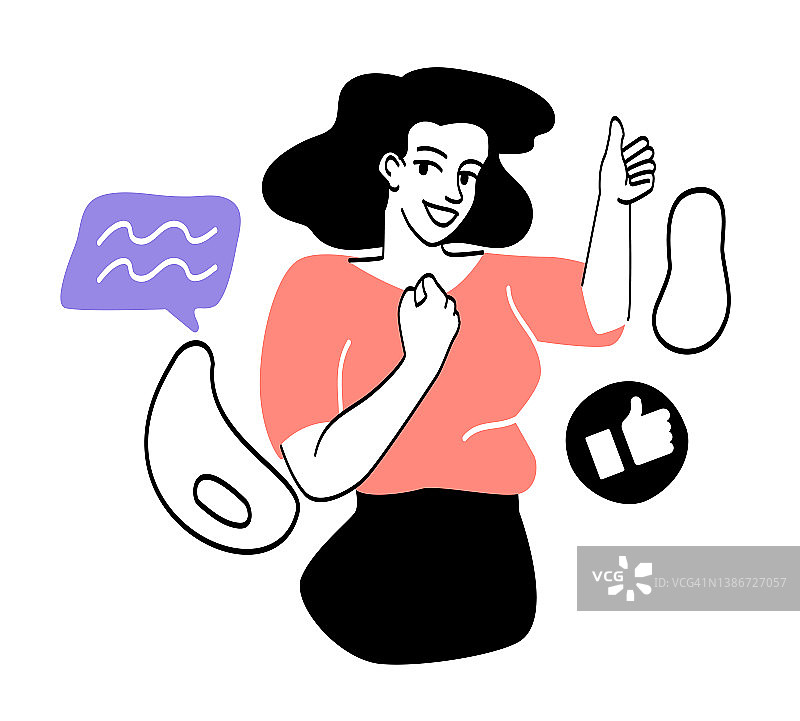 幸福情感和肢体语言抽象概念图片素材