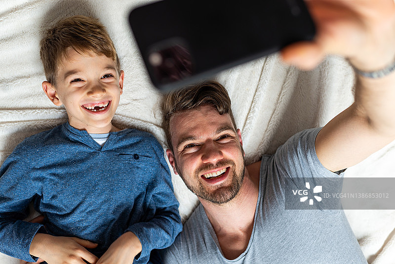 父子自拍图片素材