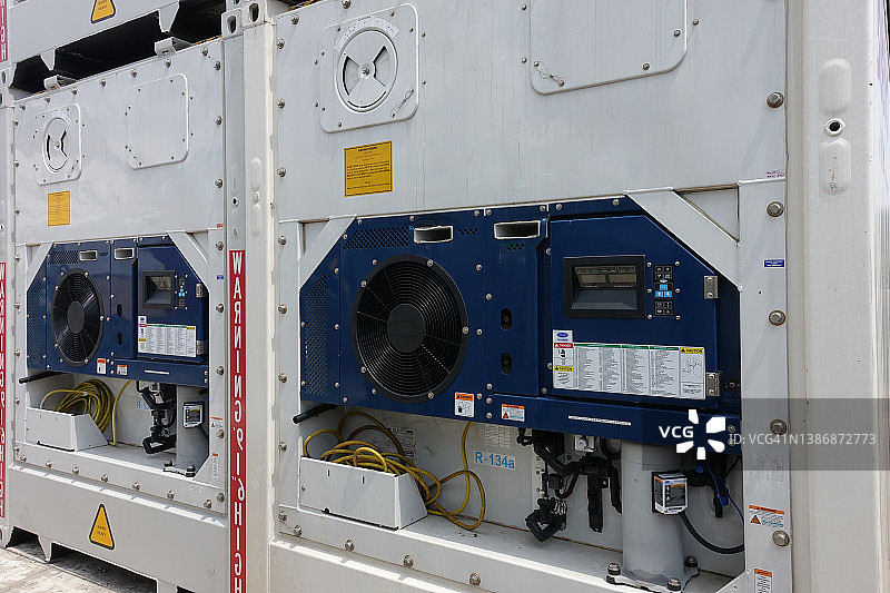 冷藏集装箱发动机零件图片素材