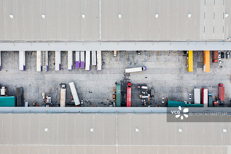 物流园区航拍图片素材