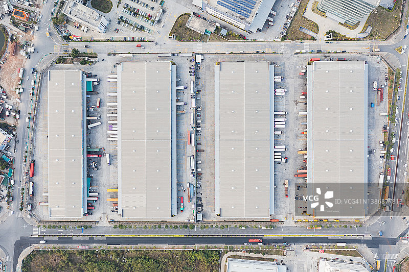 物流园区航拍图片素材