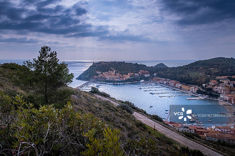 意大利托斯卡纳格罗塞托的埃尔科莱港图片素材