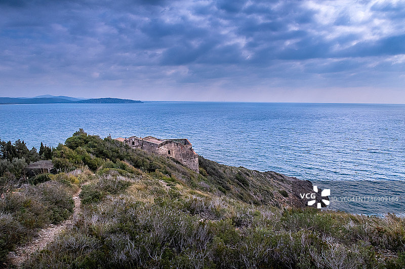 意大利托斯卡纳格罗塞托的埃尔科莱港图片素材