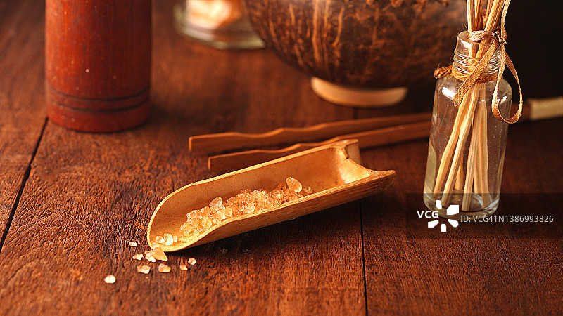 天然浴盐，有机产品图片素材