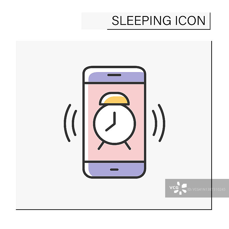 闹钟彩色图标图片素材