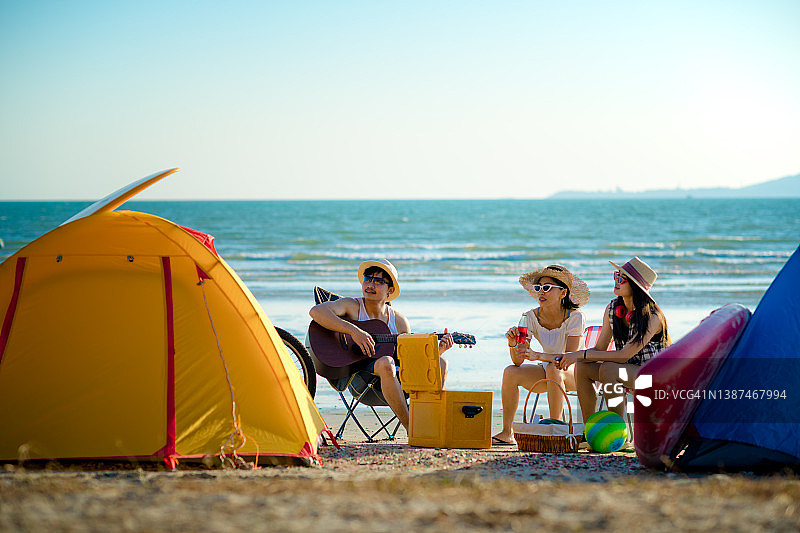 海滩夏日风光图片素材