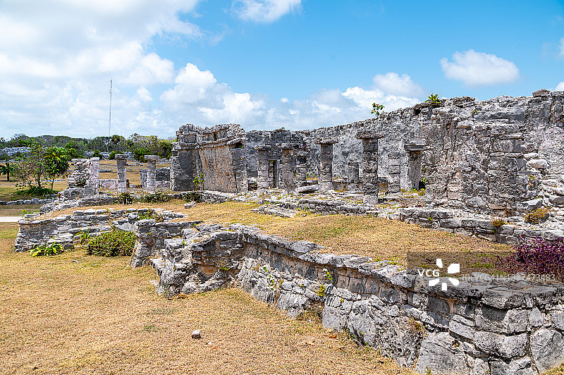 墨西哥金塔纳罗奥州图卢姆考古遗址图片素材