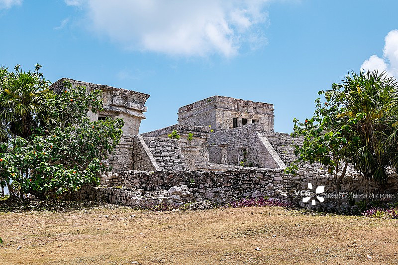 墨西哥图卢姆玛雅 walled city 遗址图片素材