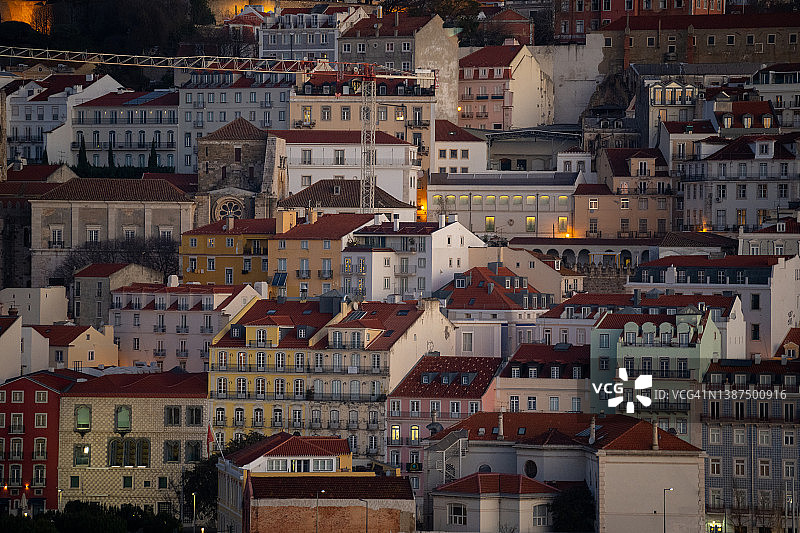 里斯本的屋顶和建筑图片素材