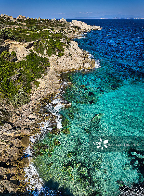 意大利撒丁岛加卢拉的泰斯塔角图片素材