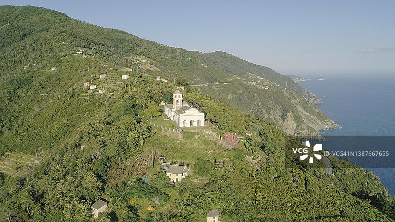 蒙特内罗圣母朝圣地鸟瞰图图片素材