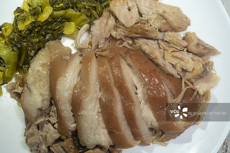 炖猪脚配腌芥菜图片素材