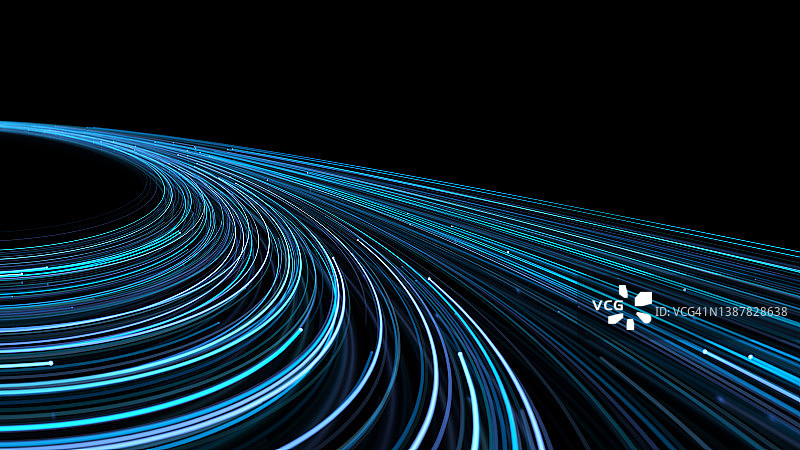 快速流动的3D渲染粒子图片素材