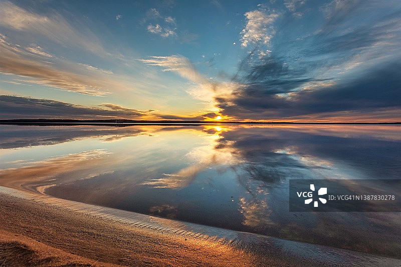 在希金斯湖的倒影图片素材